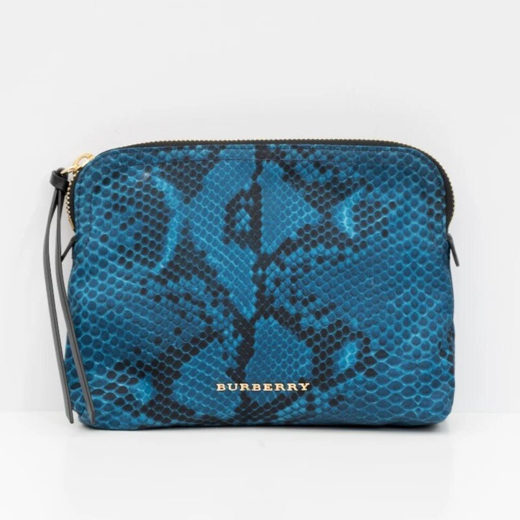 Burberry Nylon Snakeskin Clutch