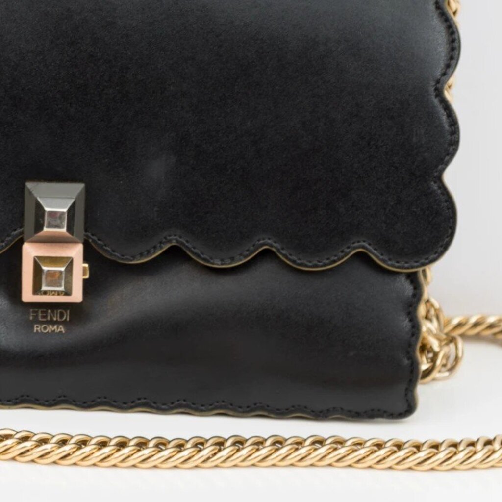 Fendi Liberty Scalloped Studded Shoulder Bag