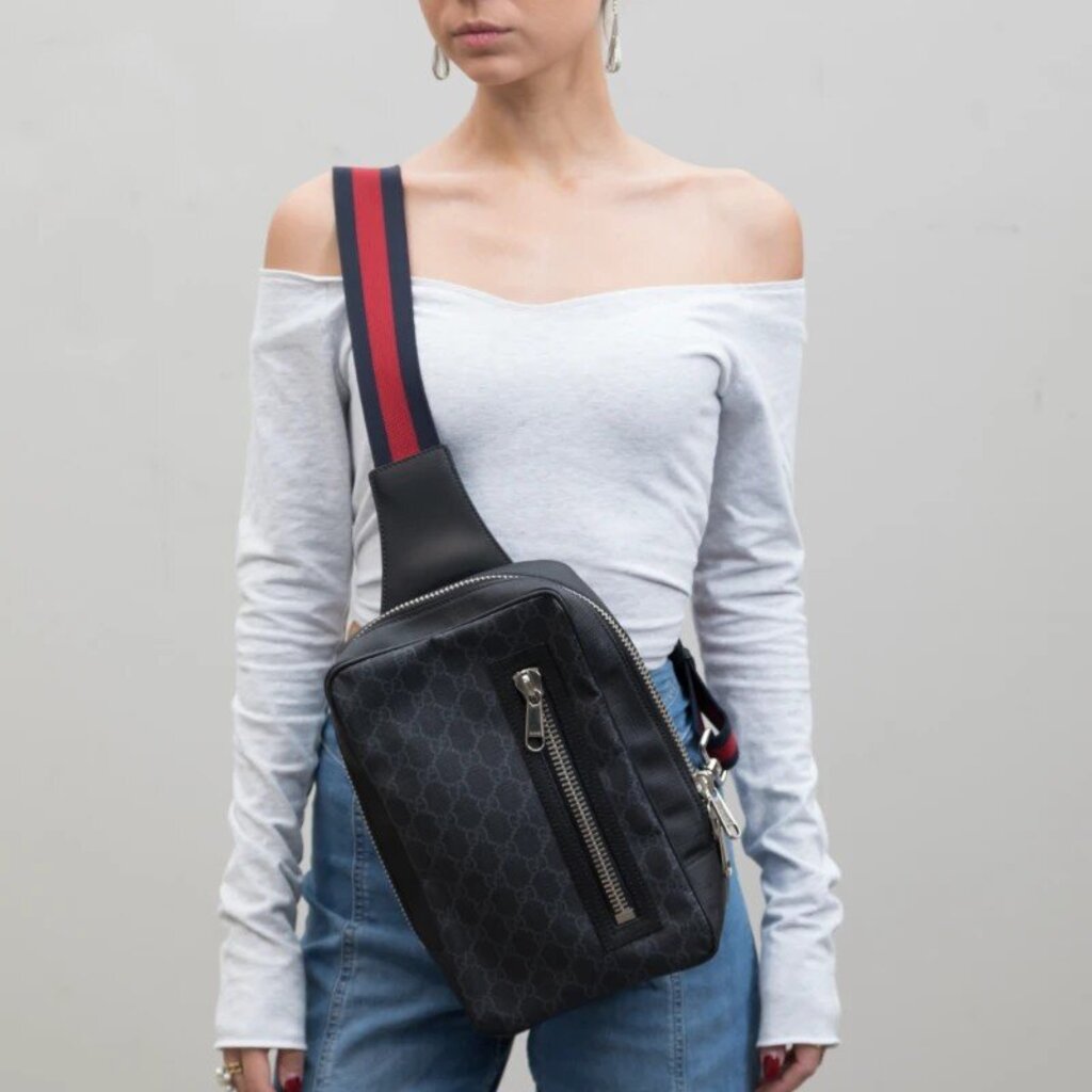 Gucci Soft Zip Sling GG Crossbody Bag