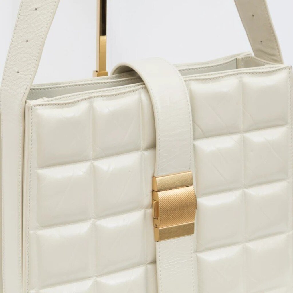 Bottega Veneta Marie Padded Leather Cream Handbag