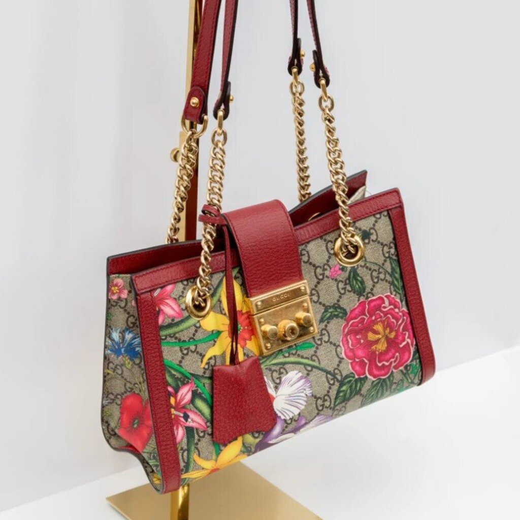 Gucci Floral Padlock Crossbody Bag