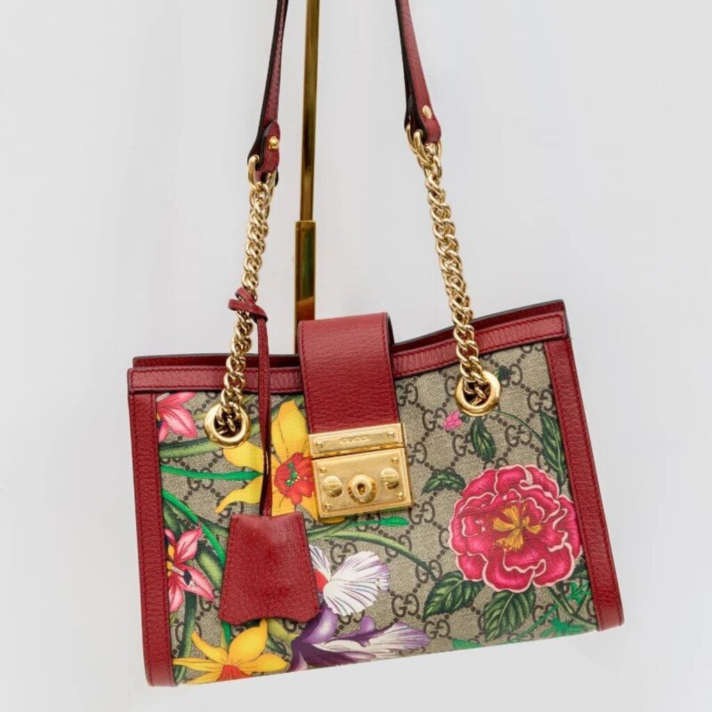 Gucci Floral Padlock Crossbody Bag