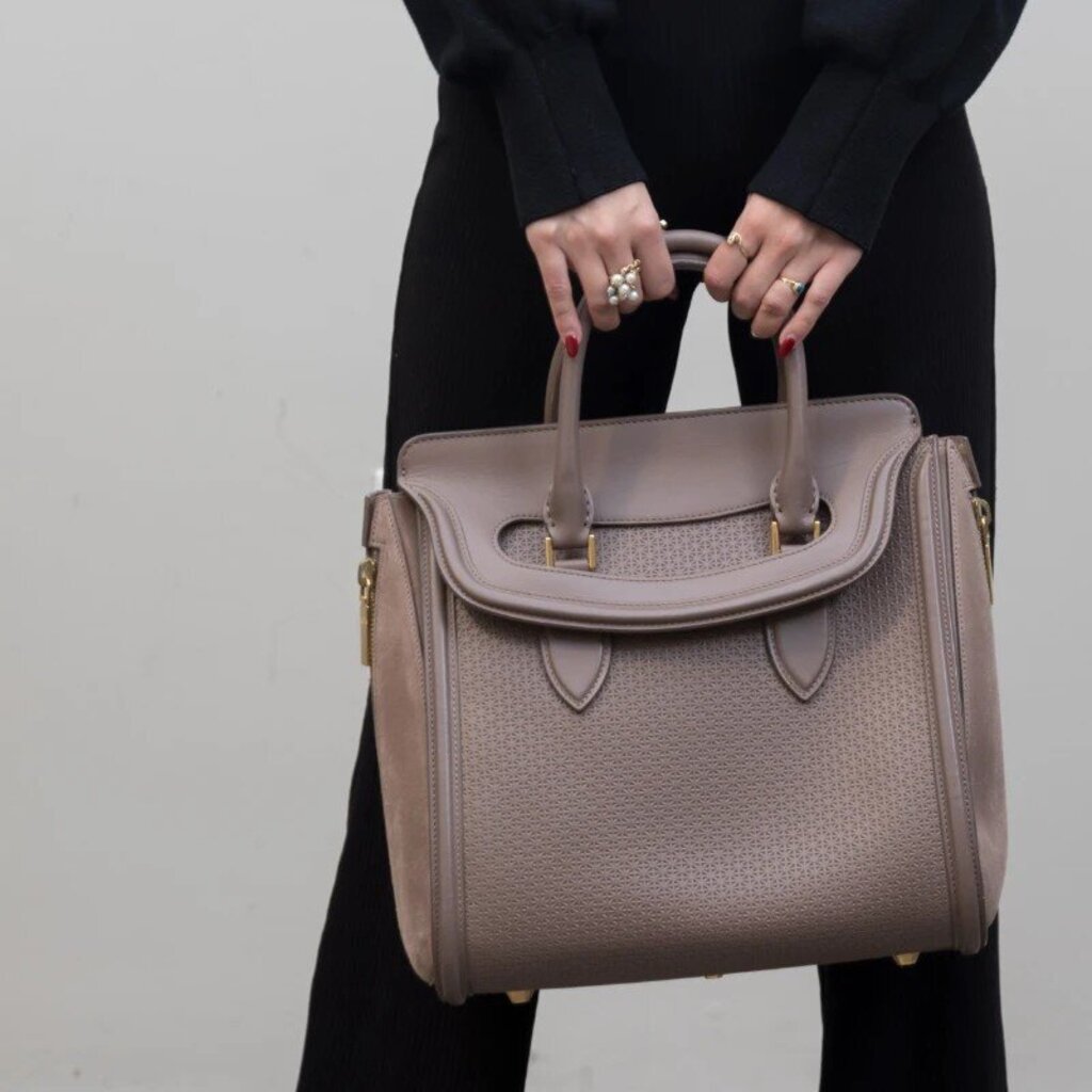 Alexander McQueen Taupe Heroine Handbag