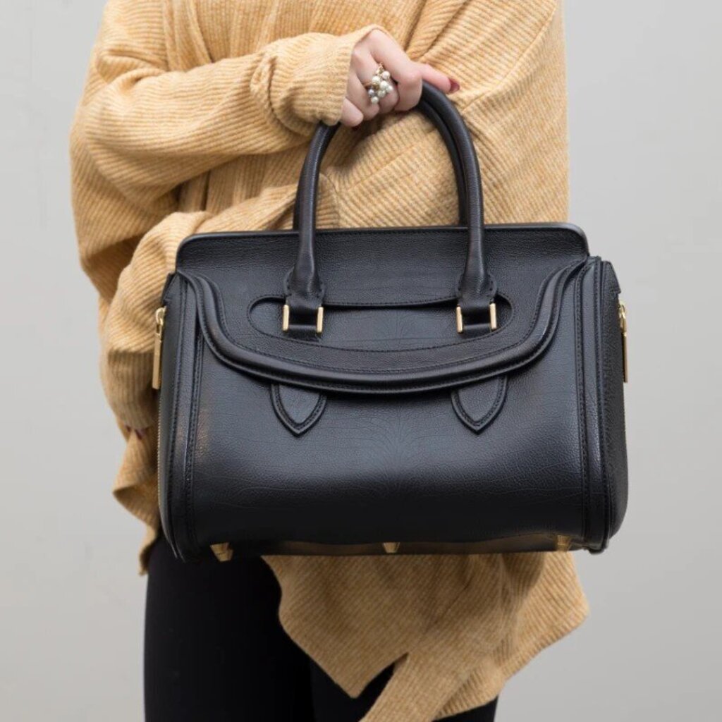 Alexander McQueen Heroine Medium Black Tote