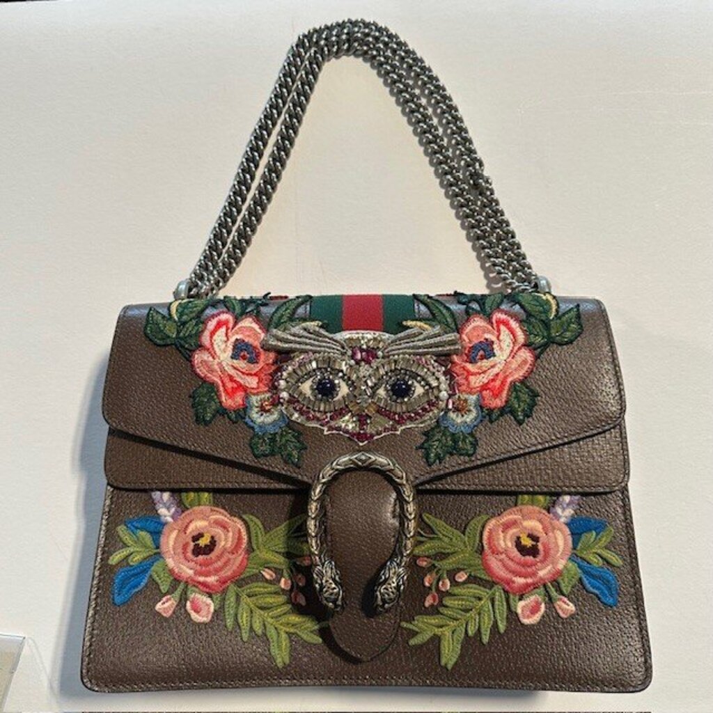 Gucci Dionysus Owl Embroidered Shoulder Bag