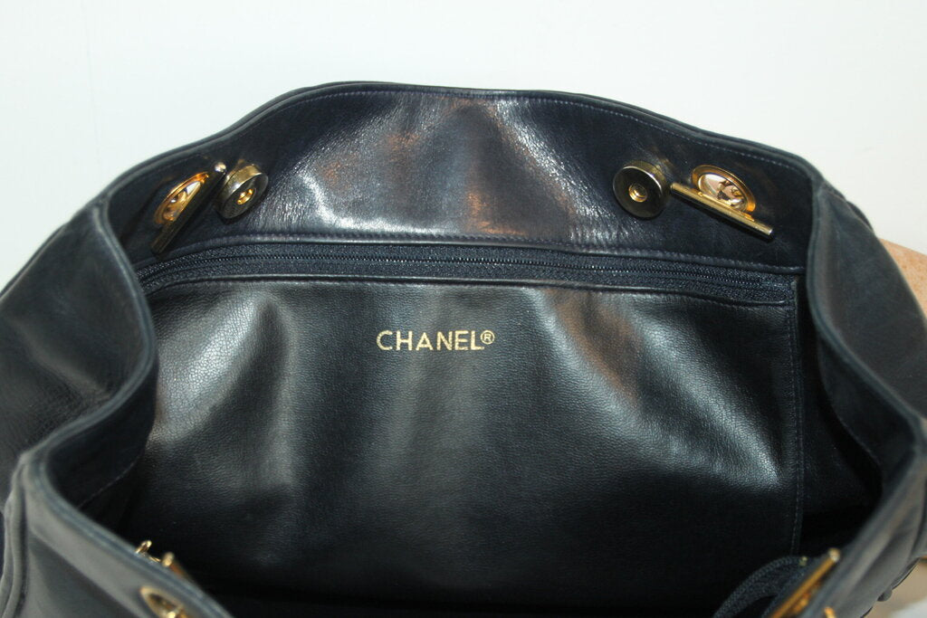 Chanel Flap Handbag W/ Mademoiselle Turnlock