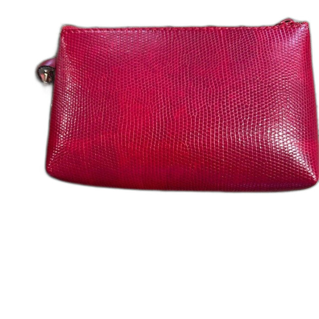 Lancel Red Elsa Sellier Bucket Bag W/ Pouch