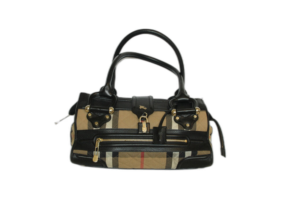 Burberry Manor House Check Quilted Shoulder Bag