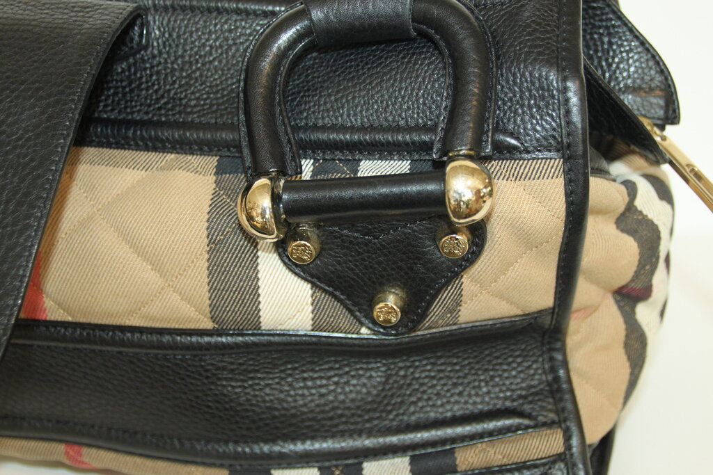 Burberry Manor House Check Quilted Shoulder Bag