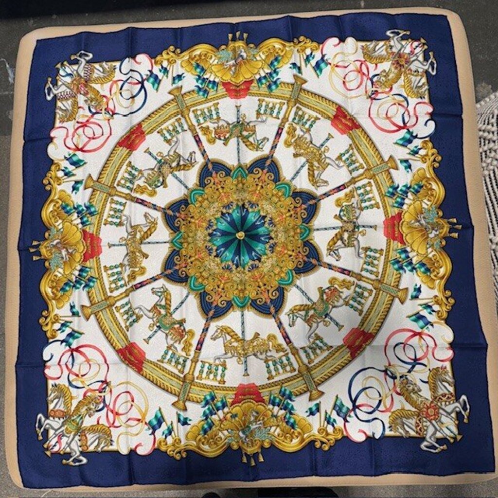 Hermes Luna Park Vintage Silk Scarf- 90cm