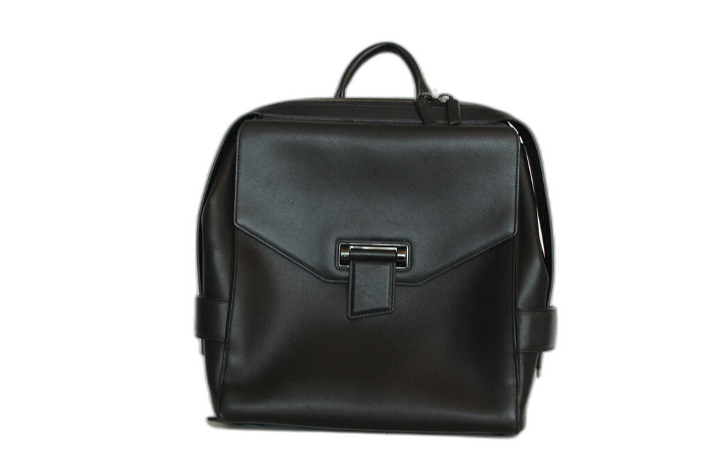 Tumi Black Leather Maren Morgan Sleek Backpack