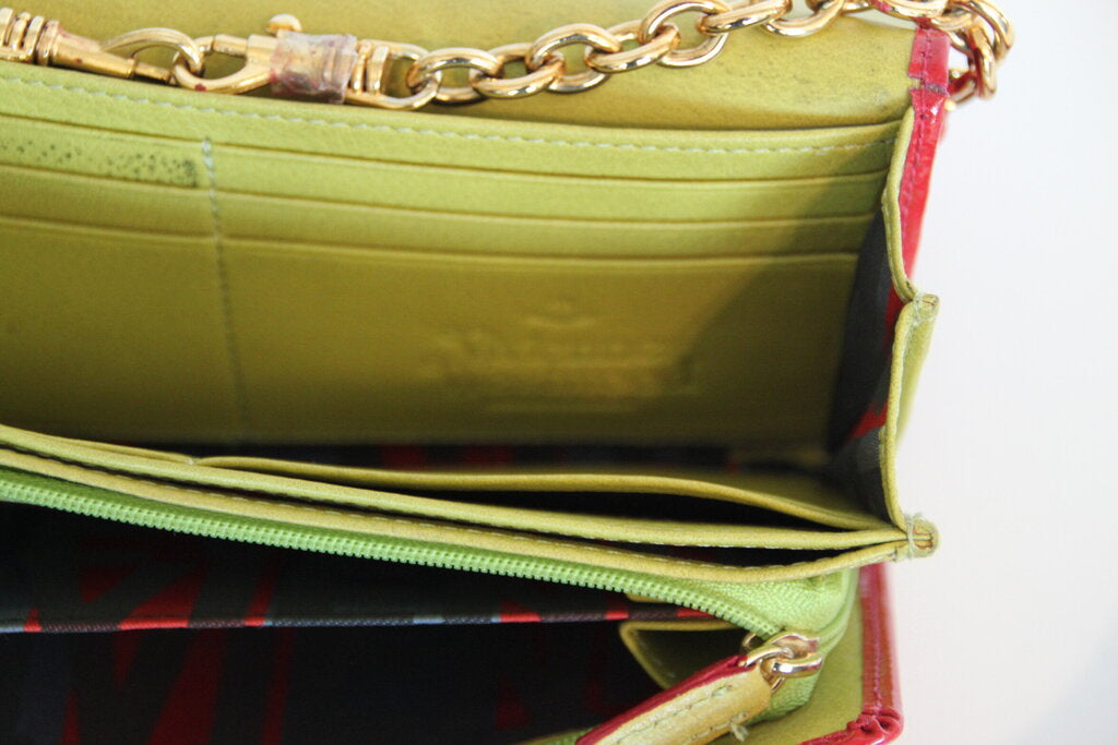 Vivienne Westwood Trifold Red Patent Leather Wallet