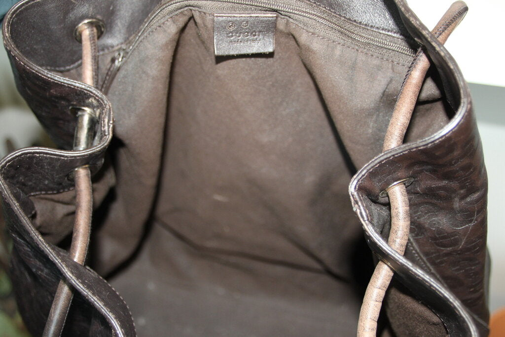 Gucci Brown Leather Tote Bag