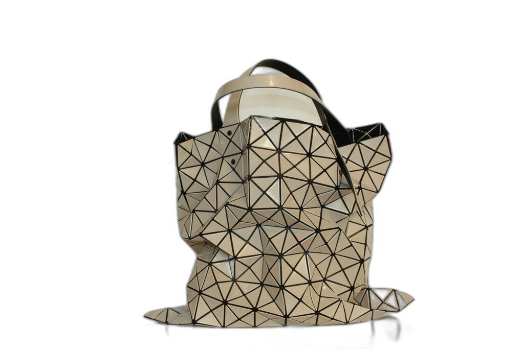 Bao Bao Issey Miyake Lucent Metallic Tote Bag in Beige