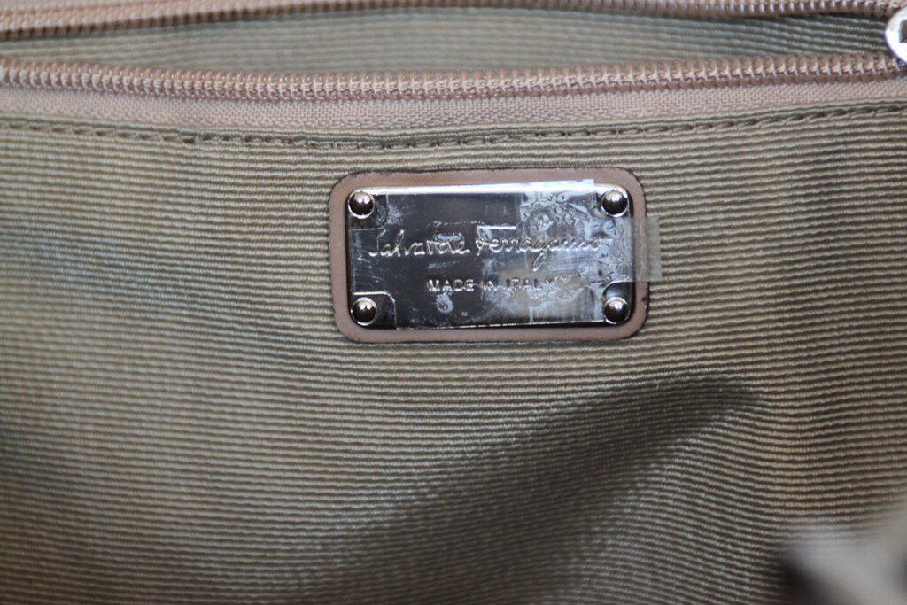 Salvatore Ferragamo Sigaro Canvas Handbag