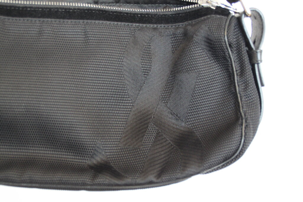 Yves Saint Laurent Black Nylon Canvas Shoulder Bag