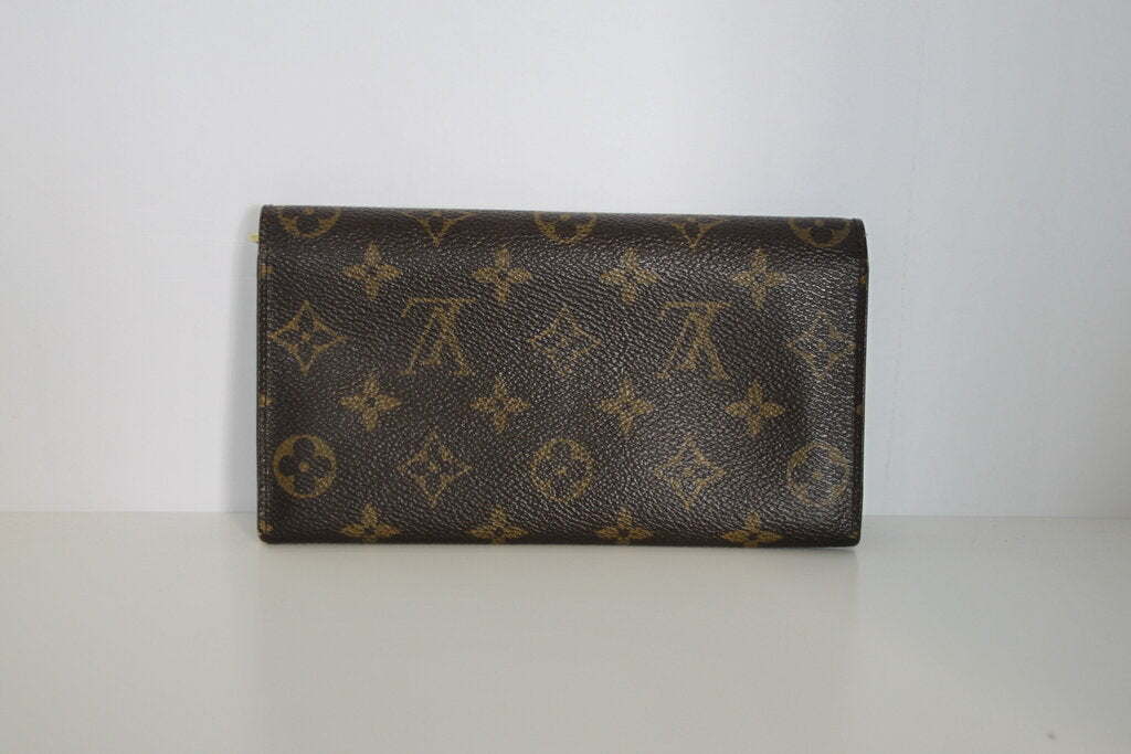 Louis Vuitton Monogram Brown Canvas Sarah Long Wallet