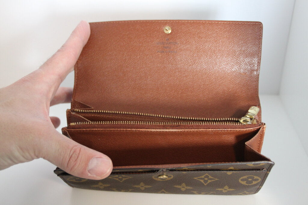 Louis Vuitton Monogram Brown Canvas Sarah Long Wallet