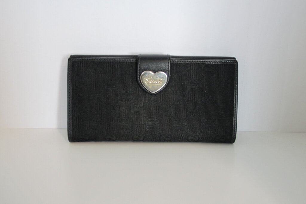 Gucci Guccissima Black Leather Continental Wallet