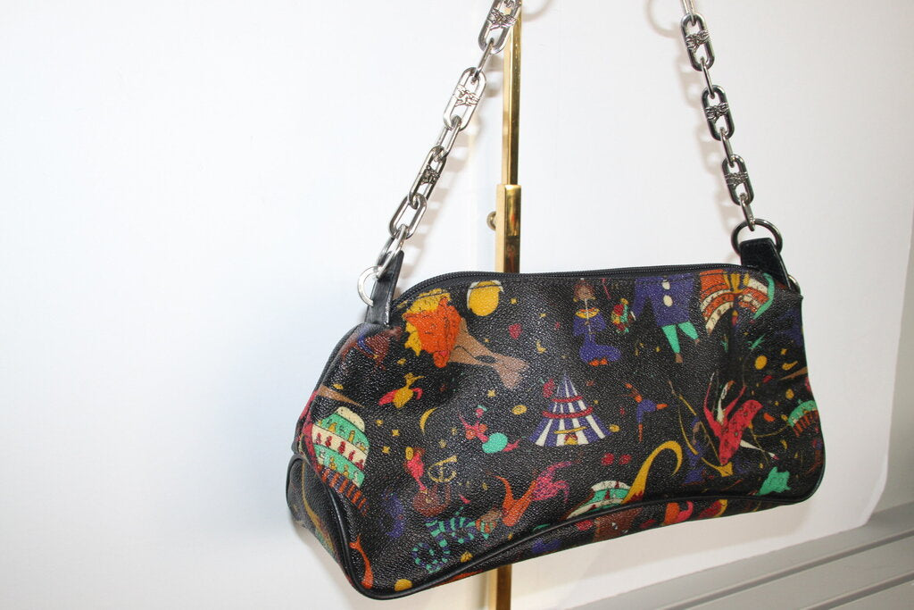 Piero Guidi Magic Circus Multi Coated Canvas Shoulder Bag