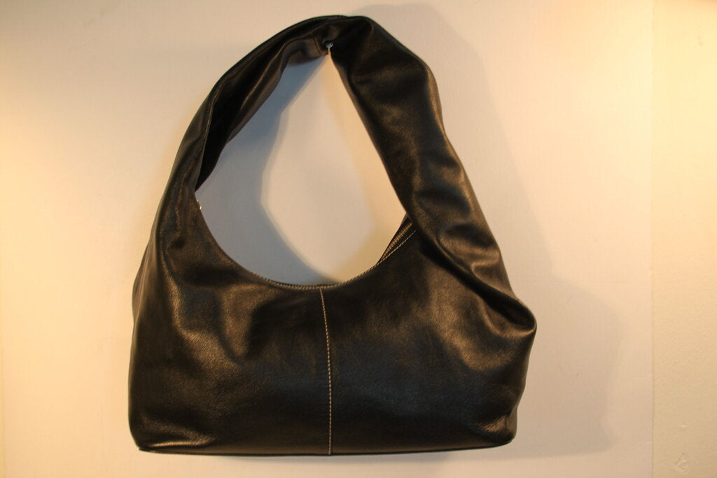 Yuzefi Large Wonton Black Calf Leather Top-Handle Bag
