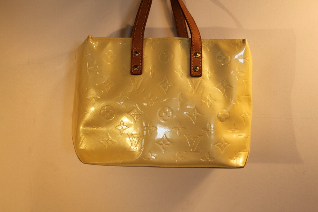 Louis Vuitton Monogram Vernis Yellow Perle Patent Calfskin Handbag - PM