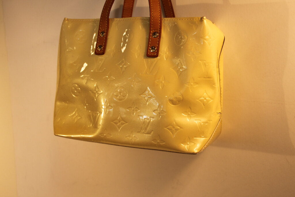 Louis Vuitton Monogram Vernis Yellow Perle Patent Calfskin Handbag - PM
