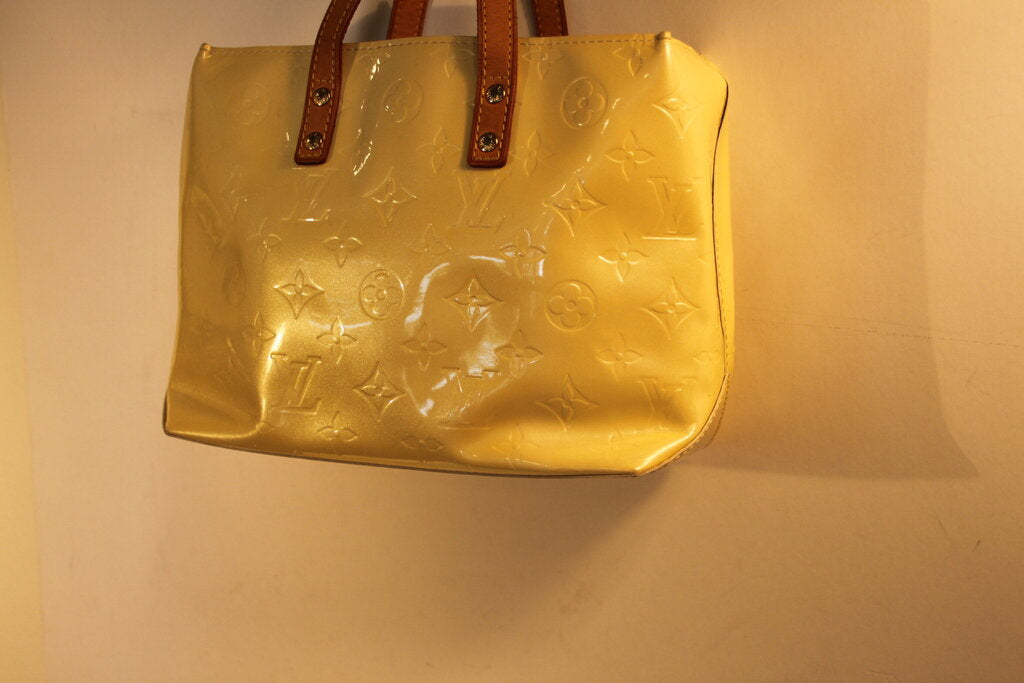 Louis Vuitton Monogram Vernis Yellow Perle Patent Calfskin Handbag - PM