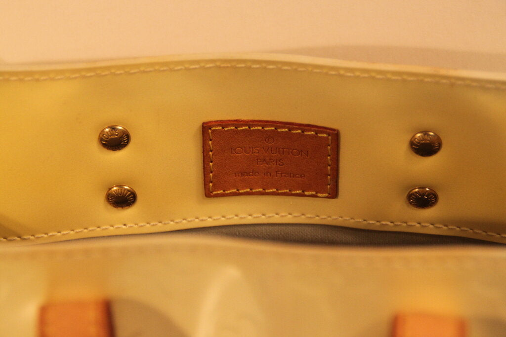 Louis Vuitton Monogram Vernis Yellow Perle Patent Calfskin Handbag - PM