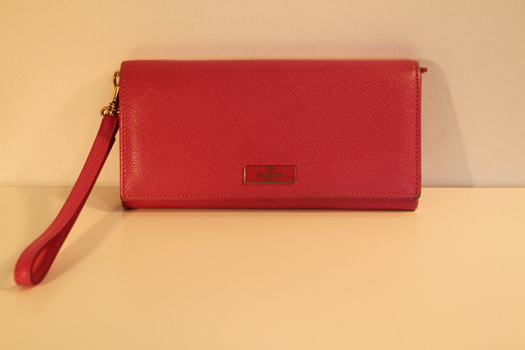 Valentino Pink Leather Wallet