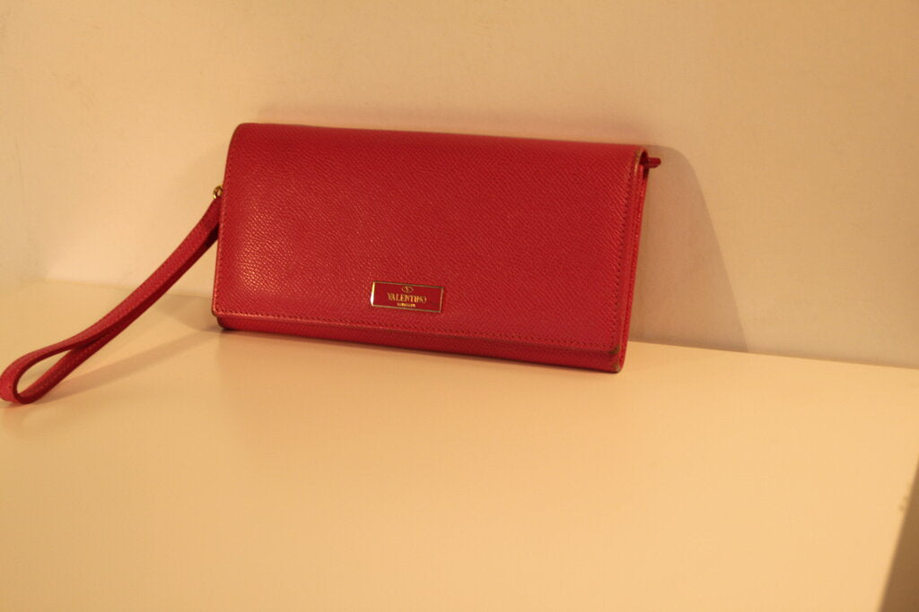Valentino Pink Leather Wallet