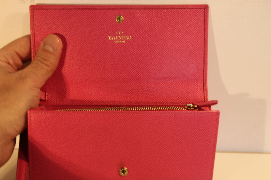 Valentino Pink Leather Wallet