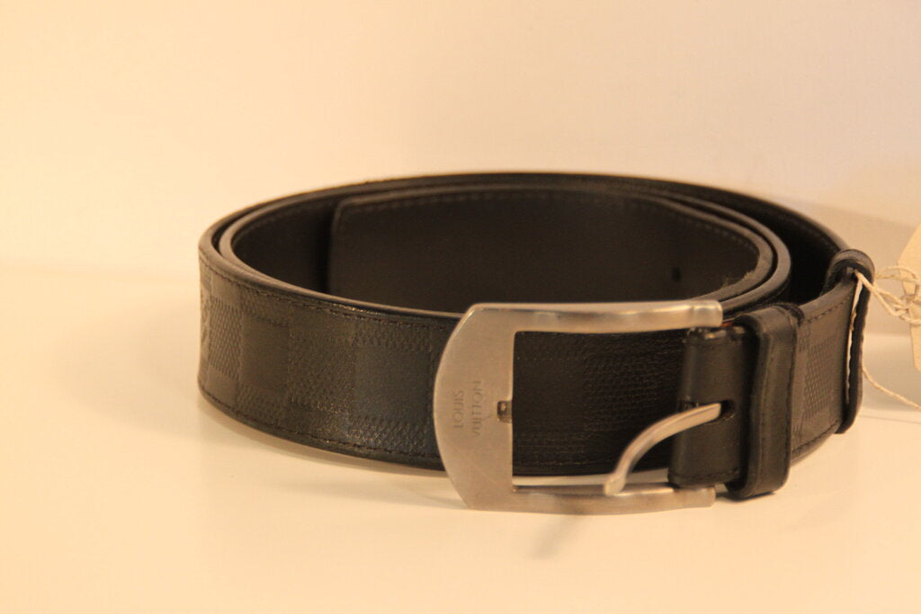 Louis Vuitton Damier Black Leather Belt - 95/38