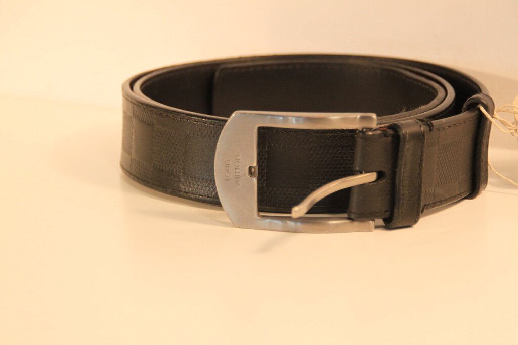 Louis Vuitton Damier Black Leather Belt - 95/38