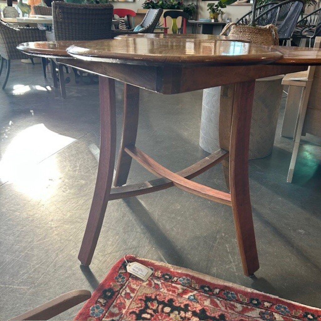 French Oak Wine Barrel Dining Table W/ 4 Barrel Head Top - 44X44X29H