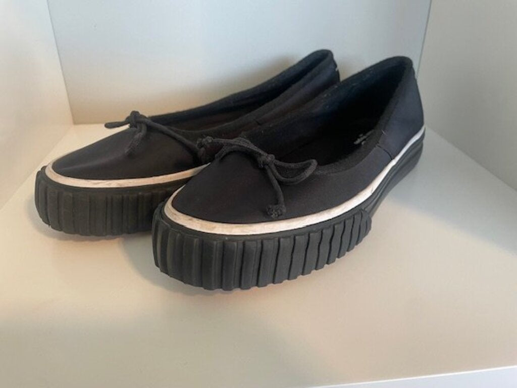 MM6 Maison Margiela Black Bow Detail Ballerina Pumps - Size 9