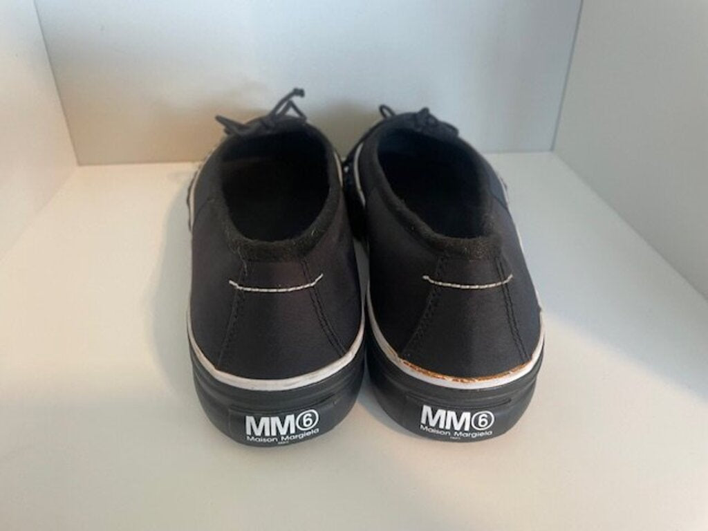 MM6 Maison Margiela Black Bow Detail Ballerina Pumps - Size 9