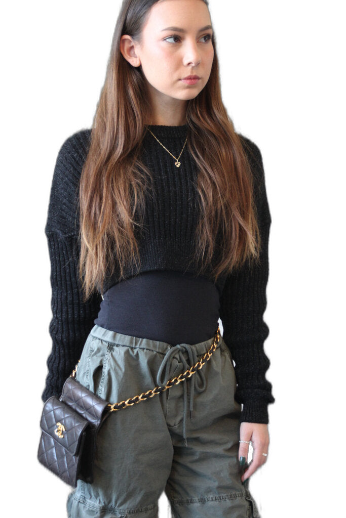 Chanel Vintage Mini CC Flap Convertible Belt Bag Brown Lambskin Gold HW