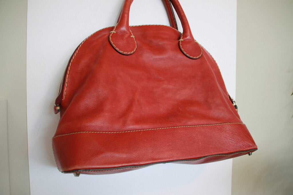 Chloe Edith Red Leather Satchel