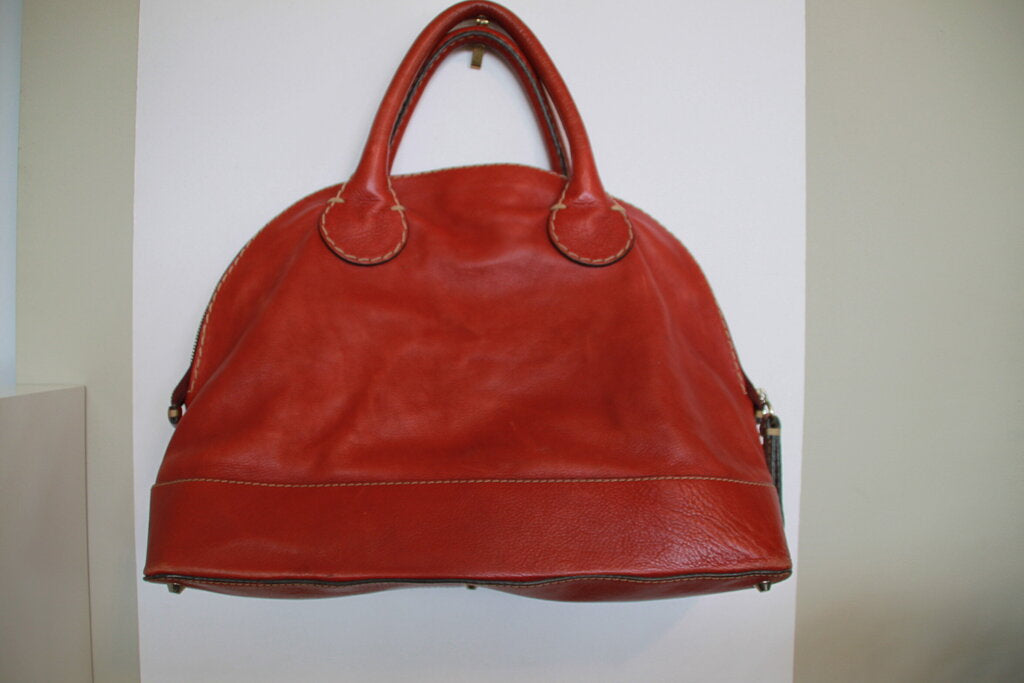 Chloe Edith Red Leather Satchel