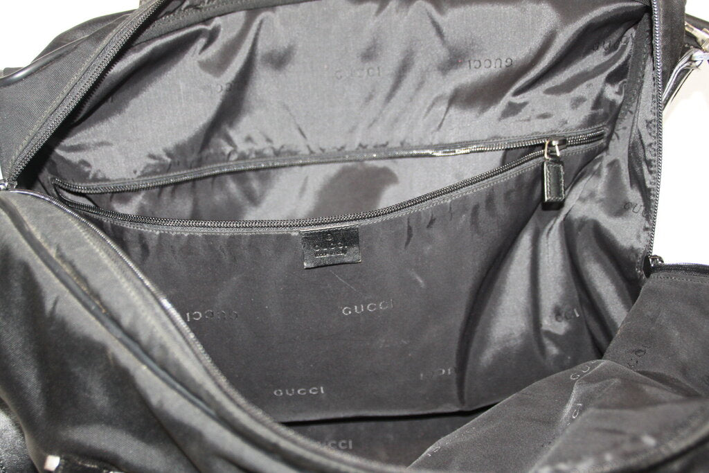 Gucci Black Nylon Travel Duffel