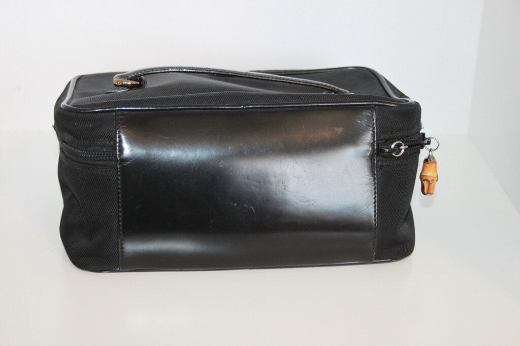 Gucci Black Nylon Vanity Cosmetic Case
