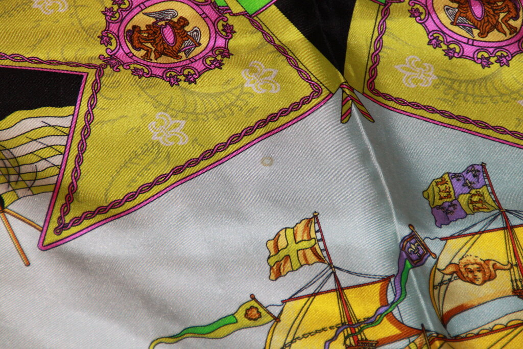 Versace Atelier Baroque Nautical Silk Scarf - 86CM