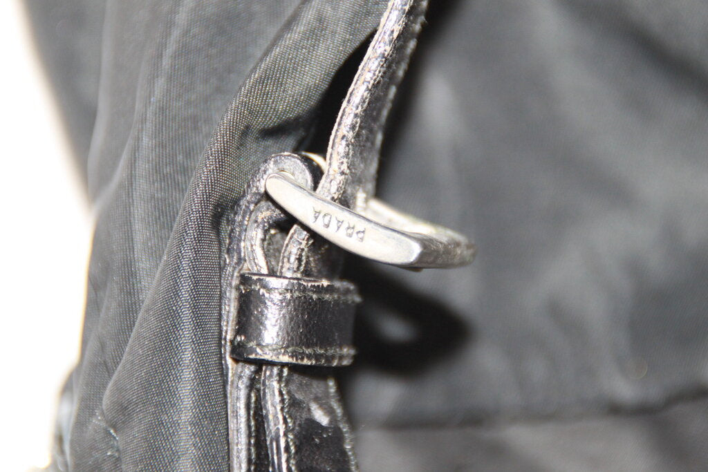 Prada Nylon Backpack with Leather Trim