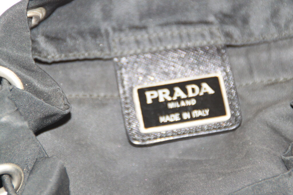 Prada Nylon Backpack with Leather Trim