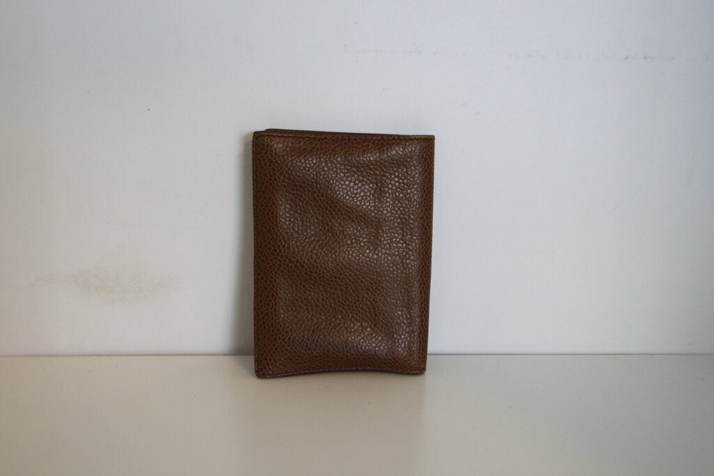 Chanel CC Tobacco Brown Caviar Leather Compact Wallet