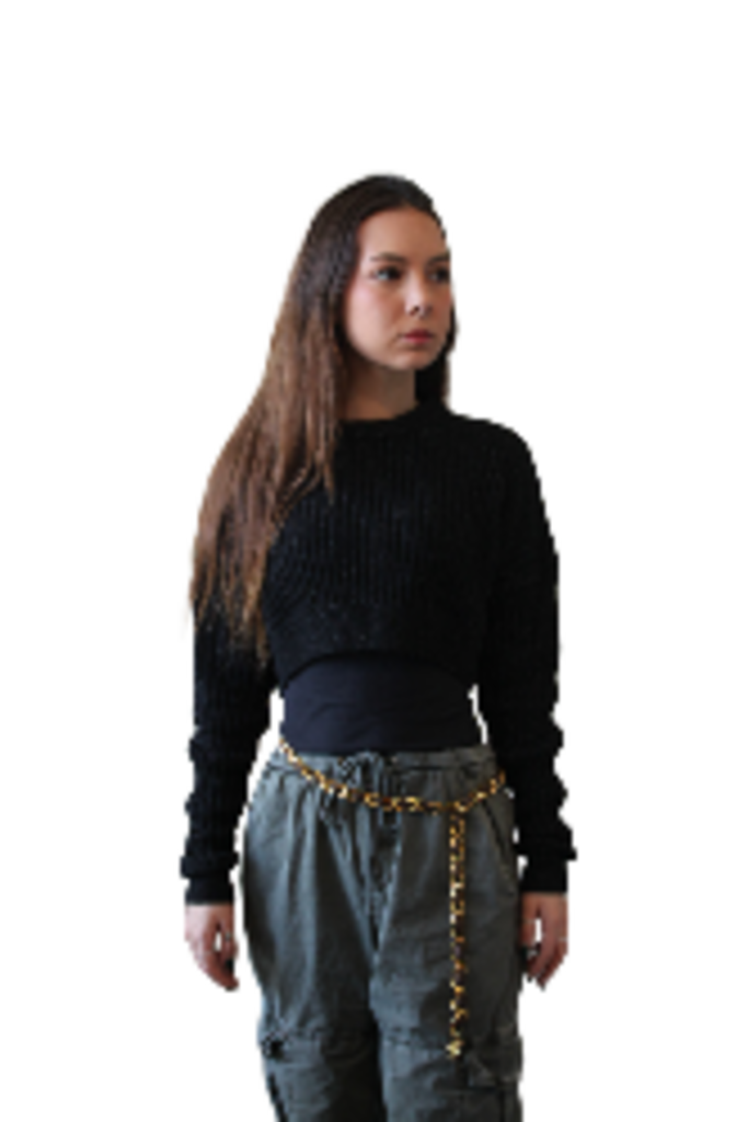 Chanel Vintage Gold Tone Chain Belt W/ Brown Leather - 40"