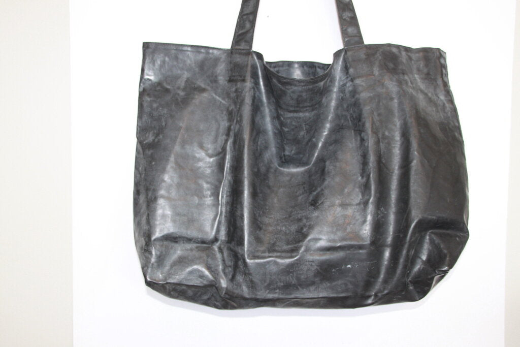 Chanel Vintage Large CC Logo Shopper Tote - Black Lambskin