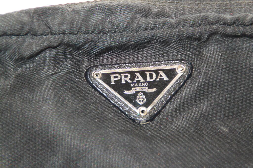 Prada Nylon Black Pouch Case - Small
