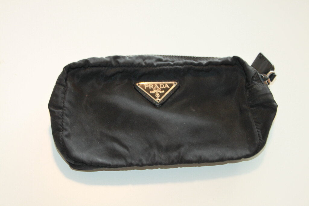 Prada Nylon Black Pouch Case - Small